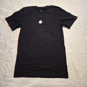 Apple logo men's Small short sleeve black shirt EUC